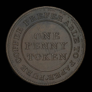 Canada, unknown, 1 penny : 1813