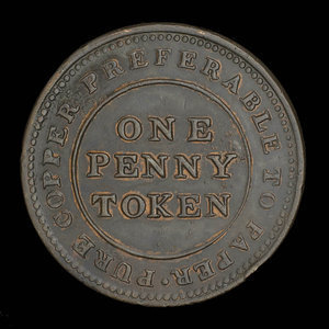 Canada, unknown, 1 penny : 1814