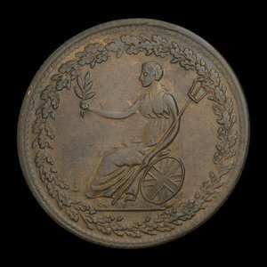 Canada, unknown, 1/2 penny : 1814