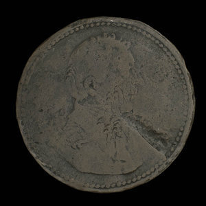 Canada, unknown, 1/2 penny : 1830