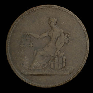 Canada, unknown, 1/2 penny : 1820