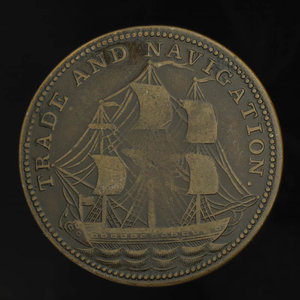 Canada, unknown, 1/2 penny : 1820