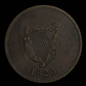 Canada, unknown, 1/2 penny : 1820