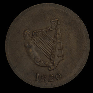 Canada, unknown, 1/2 penny : 1820