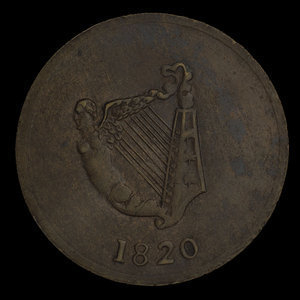 Canada, unknown, 1/2 penny : 1820