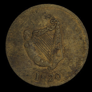 Canada, unknown, 1/2 penny : 1820