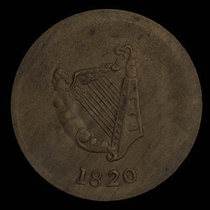 Canada, unknown, 1/2 penny : 1820