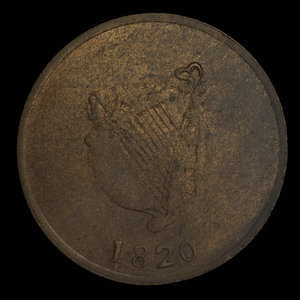 Canada, unknown, 1/2 penny : 1820