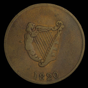 Canada, unknown, 1/2 penny : 1820