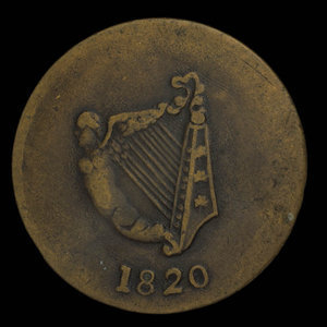 Canada, unknown, 1/2 penny : 1820