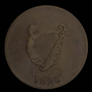 Canada, unknown, 1/2 penny : 1820