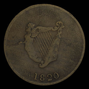 Canada, unknown, 1/2 penny : 1820