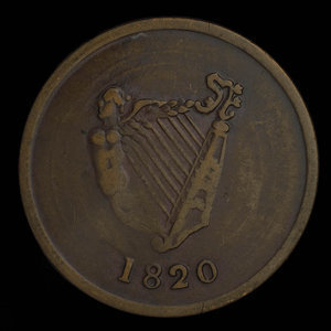 Canada, unknown, 1/2 penny : 1820