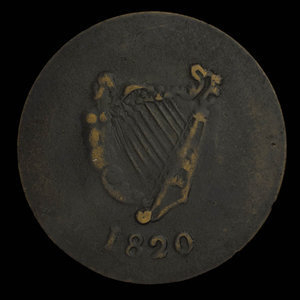 Canada, unknown, 1/2 penny : 1820