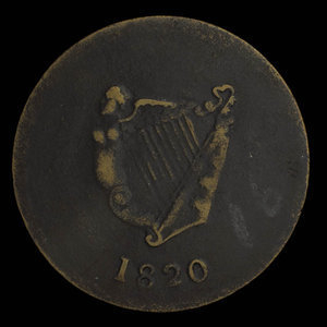 Canada, unknown, 1/2 penny : 1820