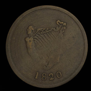 Canada, unknown, 1/2 penny : 1820