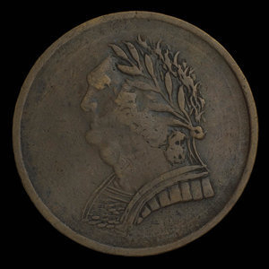 Canada, unknown, 1/2 penny : 1820