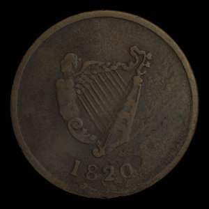 Canada, unknown, 1/2 penny : 1820