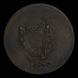 Canada, unknown, 1/2 penny : 1820