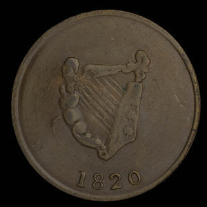 Canada, unknown, 1/2 penny : 1820