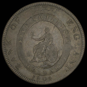 Great Britain, Bank of England, 1 dollar : 1804