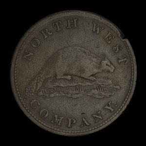 Canada, North-West Company, 1 made beaver : 1820