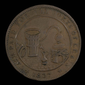 Canada, Thos. & Wm. Molson, 1/2 penny : 1837