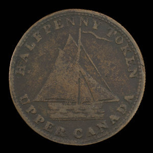 Canada, unknown, 1/2 penny : 1821