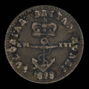 Great Britain, George IV, 1/16 dollar : 1822