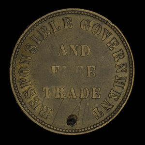 Canada, unknown, 1/2 penny : 1860