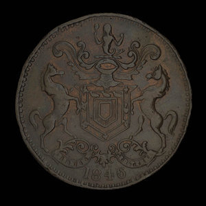 Canada, Rutherford Brothers, 1/2 penny : 1846