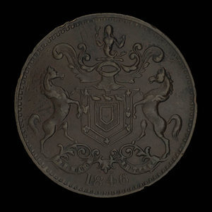 Canada, Rutherford Brothers, 1/2 penny : 1846