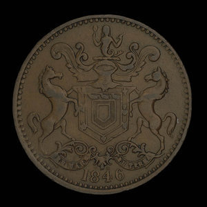 Canada, Rutherford Brothers, 1/2 penny : 1846