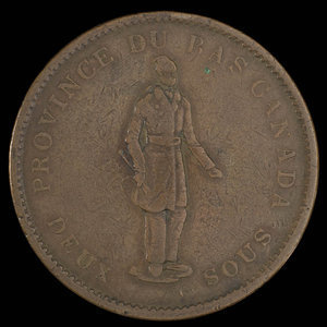 Canada, Quebec Bank, 1 penny : 1837