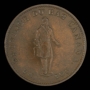 Canada, City Bank (Montreal), 1/2 penny : 1837