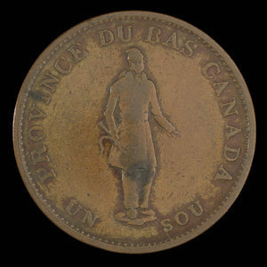 Canada, City Bank (Montreal), 1/2 penny : 1837