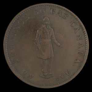 Canada, City Bank (Montreal), 1/2 penny : 1837