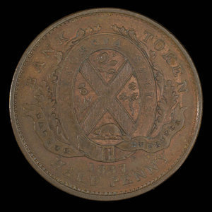 Canada, Banque du Peuple (People's Bank), 1/2 penny : 1837