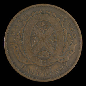 Canada, Banque du Peuple (People's Bank), 1/2 penny : 1837