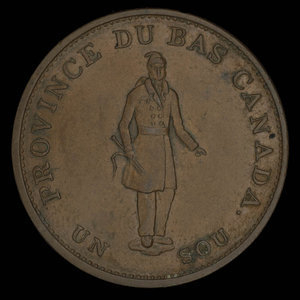 Canada, Bank of Montreal, 1/2 penny : 1837