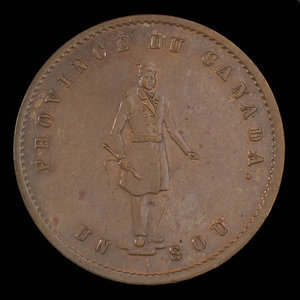 Canada, Quebec Bank, 1/2 penny : 1852