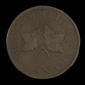 Canada, J.H. Roy, 1 sou : 1838