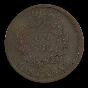 Canada, unknown, 1 sou : 1838