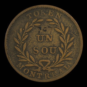 Canada, unknown, 1 sou : 1838