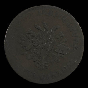 Canada, Bank of Montreal, 1 sou : 1838