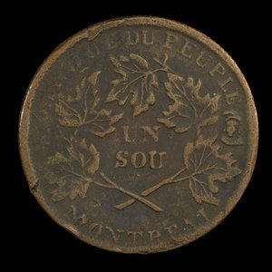 Canada, Banque du Peuple (People's Bank), 1 sou : 1837