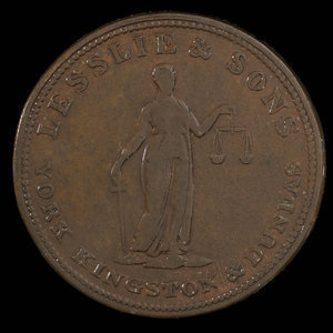 Canada, Lesslie & Sons, 1/2 penny : 1824