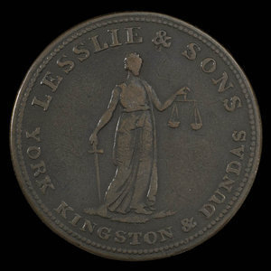 Canada, Lesslie & Sons, 1/2 penny : 1824