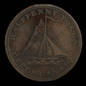 Canada, unknown, 1/2 penny : 1820