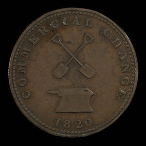 Canada, unknown, 1/2 penny : 1820